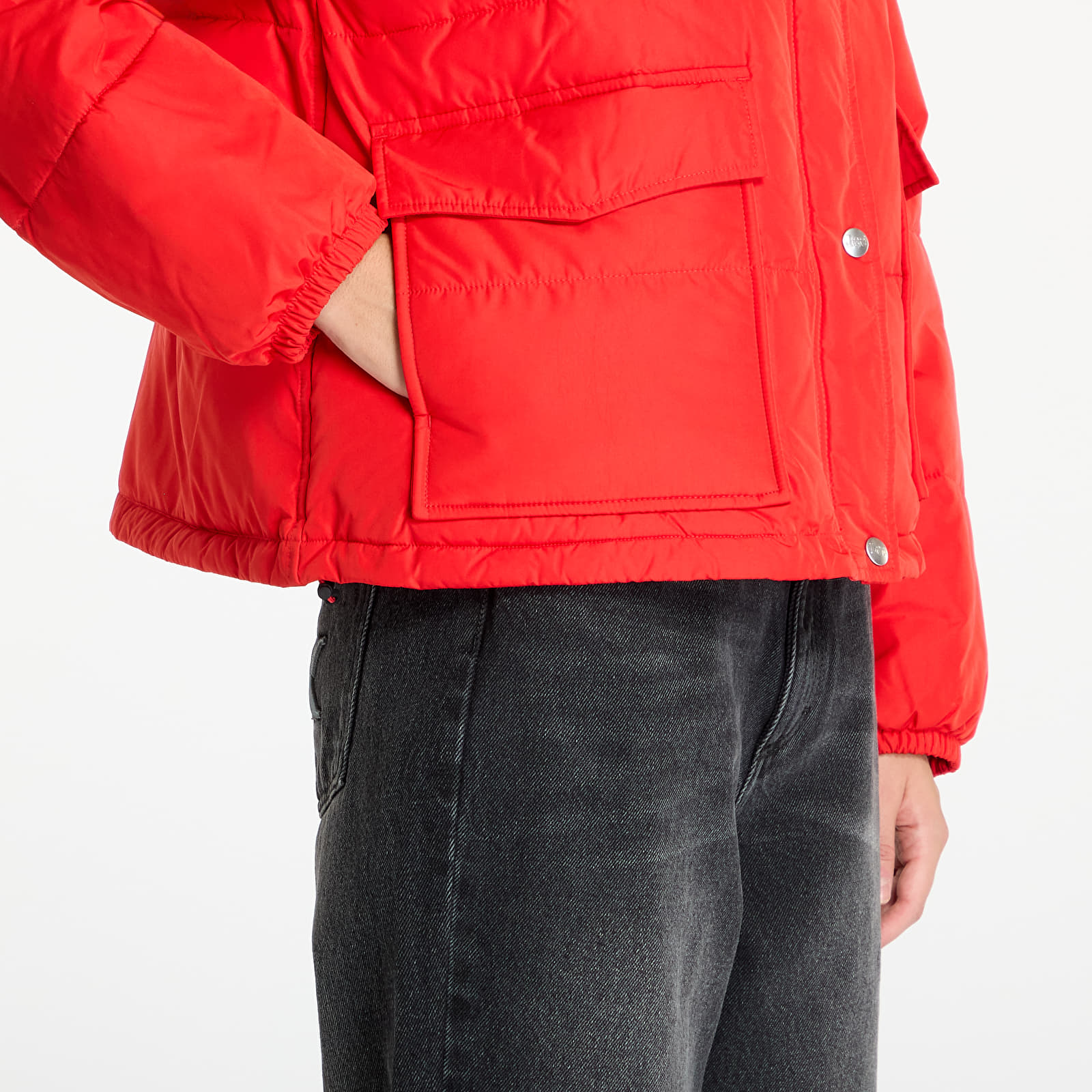 Jakker Lee Hooded Short Puffer True Red