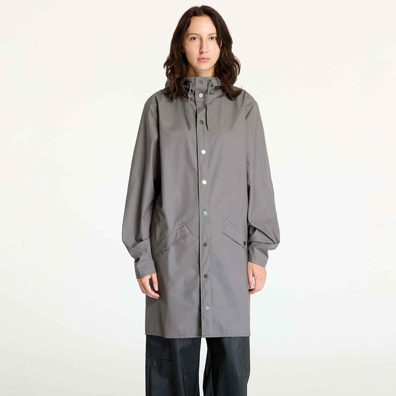 Jakne Rains Long Jacket W3 UNISEX Grey