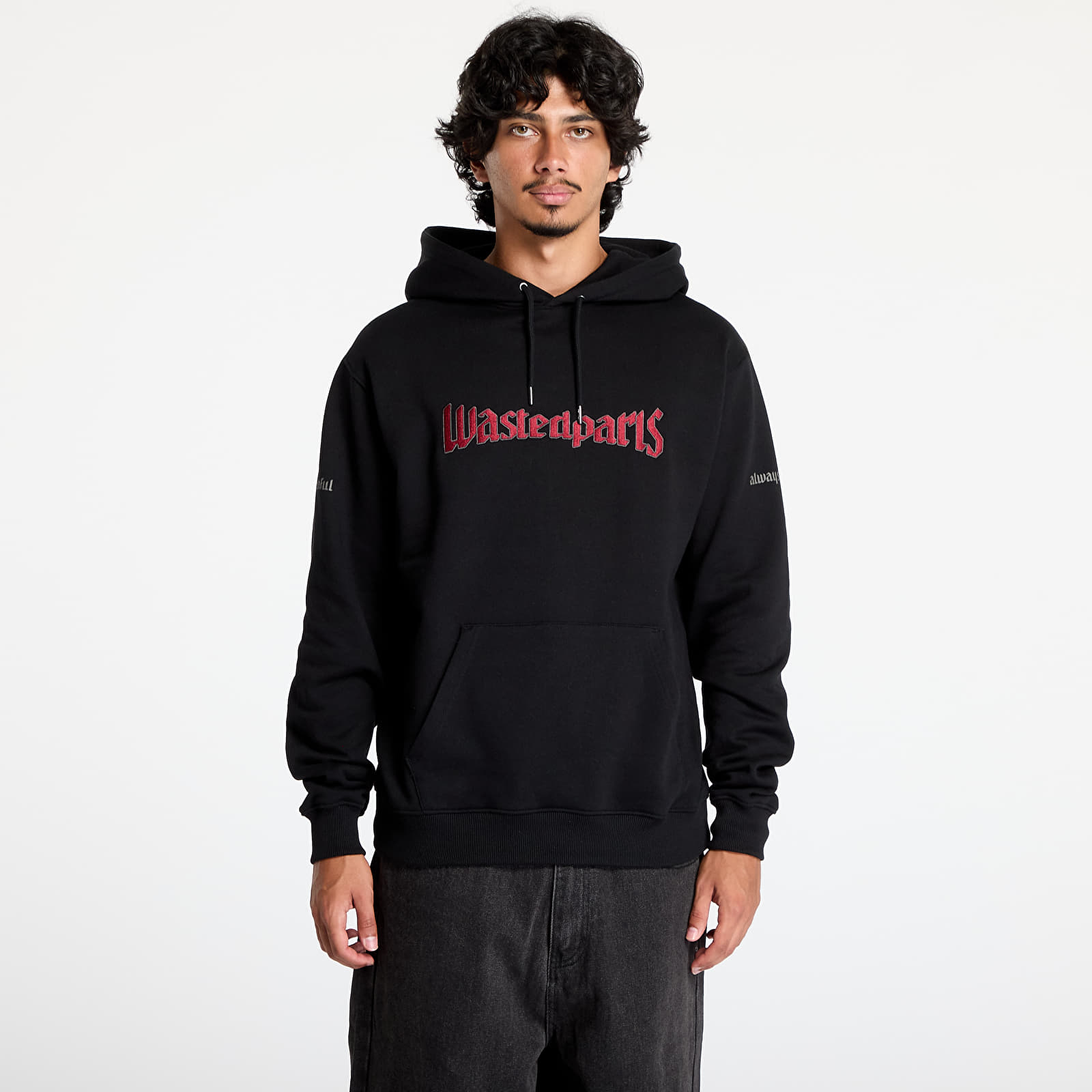 Sweatshirts pour hommes Wasted Paris United Hoodie Black