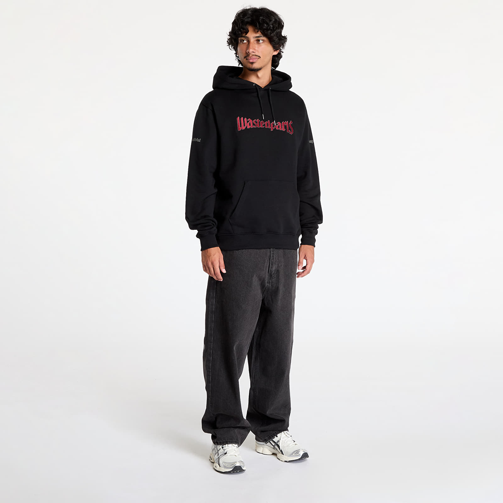 Sweatshirts pour hommes Wasted Paris United Hoodie Black