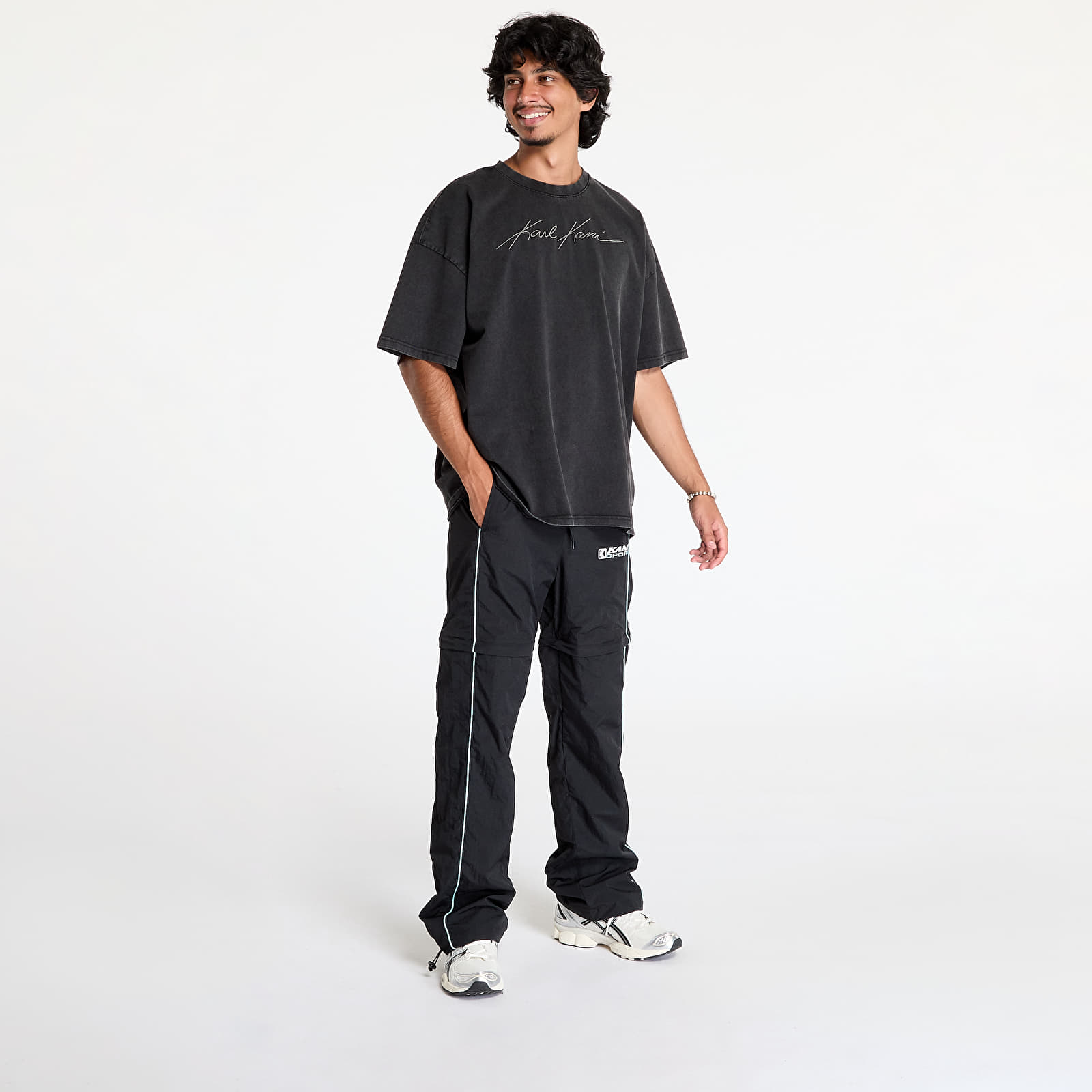 Jeans und Hosen Karl Kani OG Sport Adjustable Trackpants Black/ Light Blue