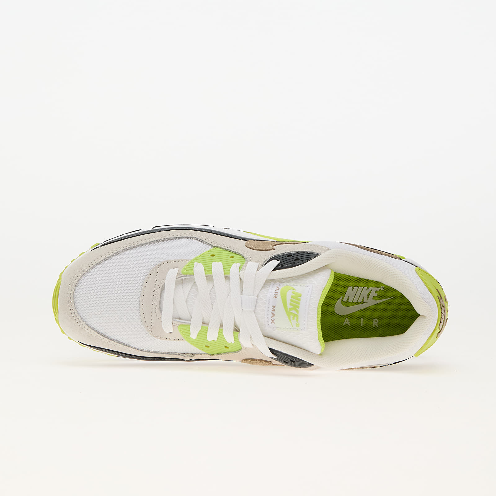 Încălțăminte și sneakerși pentru bărbați Nike Air Max 90 White/ Khaki-Cyber-Dk Smoke Grey