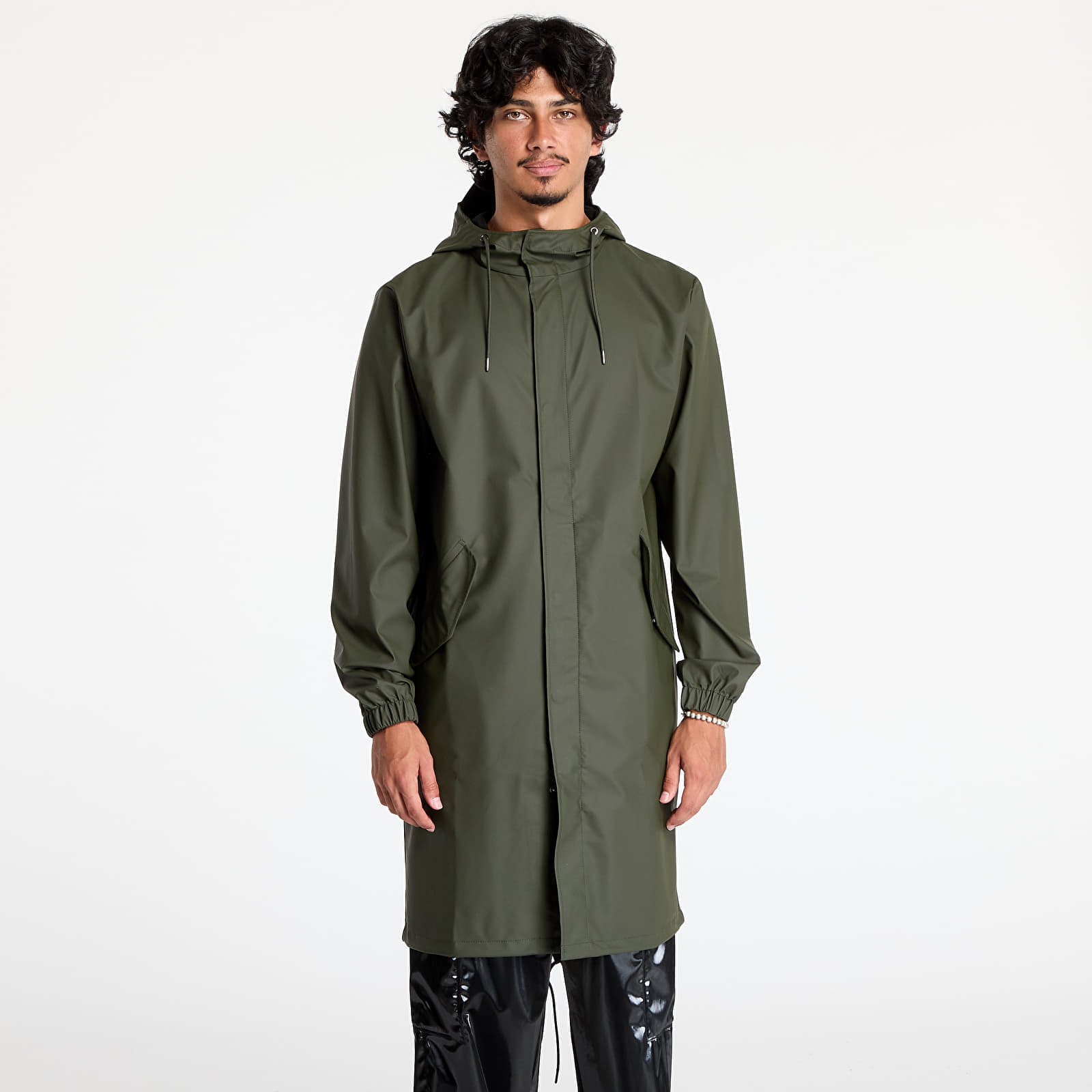 Giacca Rains Fishtail Parka W3 UNISEX Green S