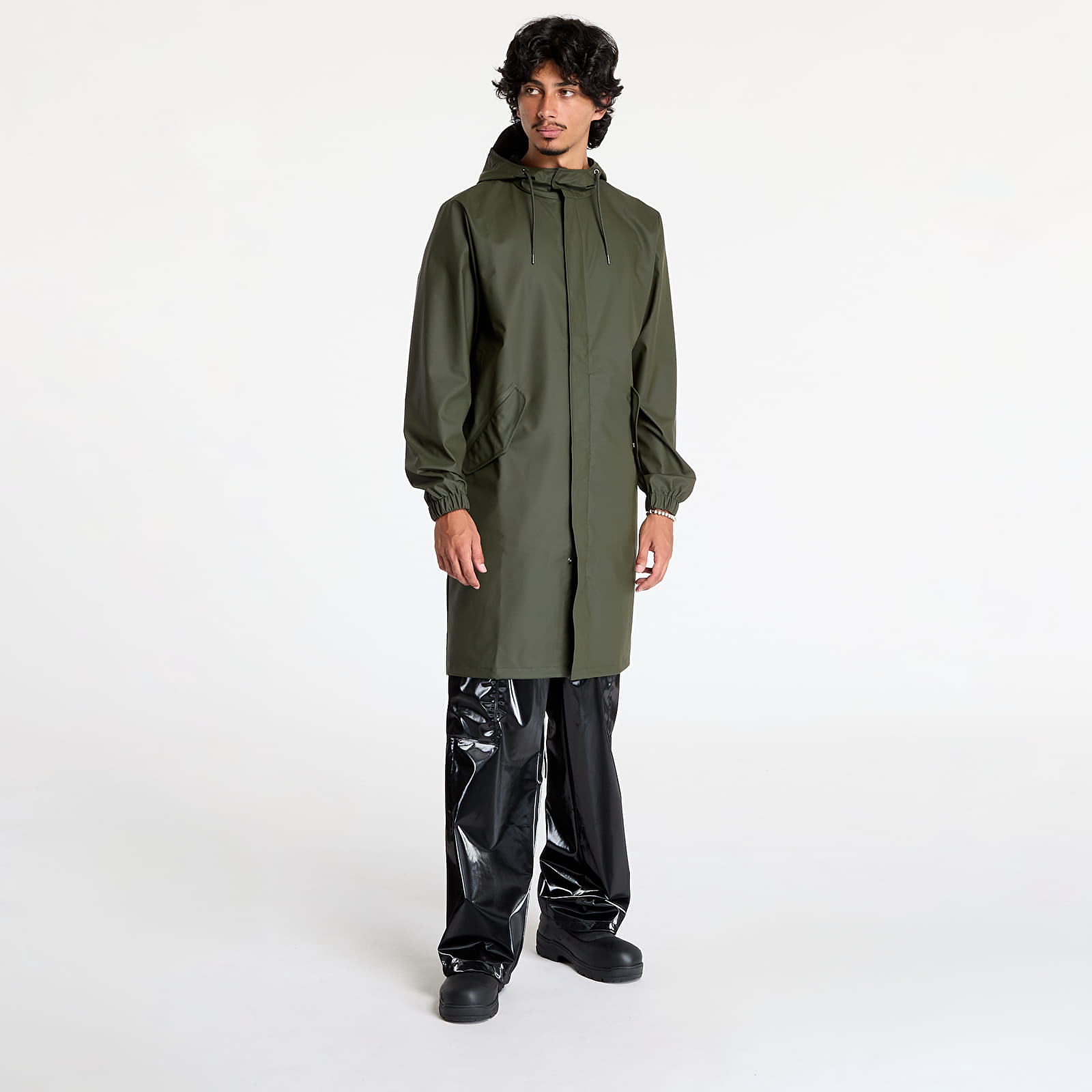 Giacche Rains Fishtail Parka W3 UNISEX Green