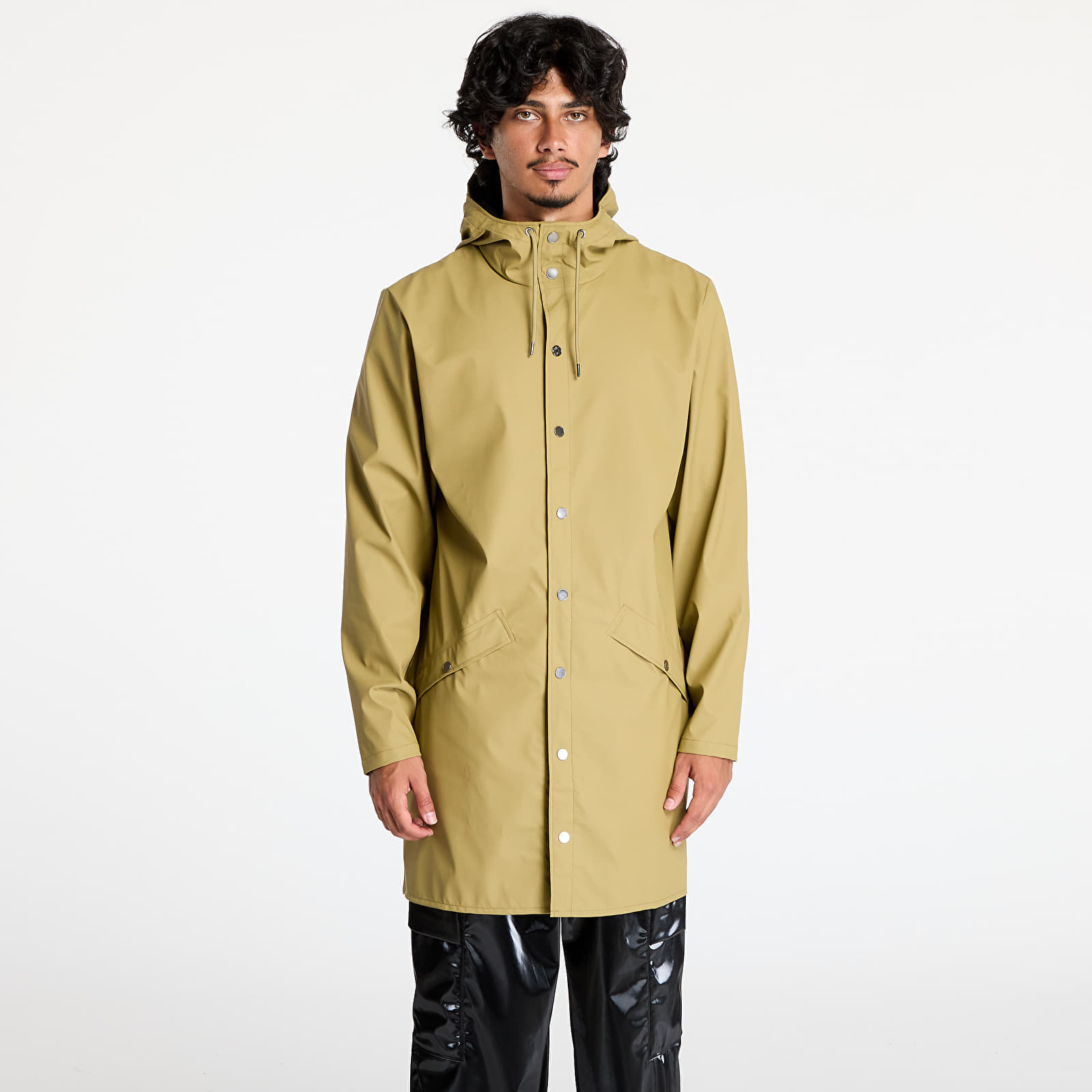 Giacca Rains Long Jacket W3 UNISEX Khaki XS