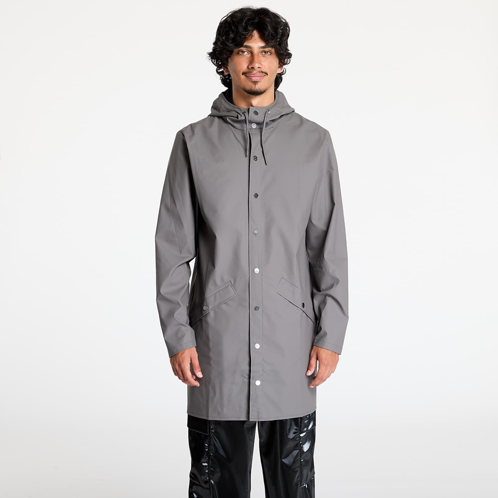 Giacca Rains Long Jacket W3 UNISEX Grey M