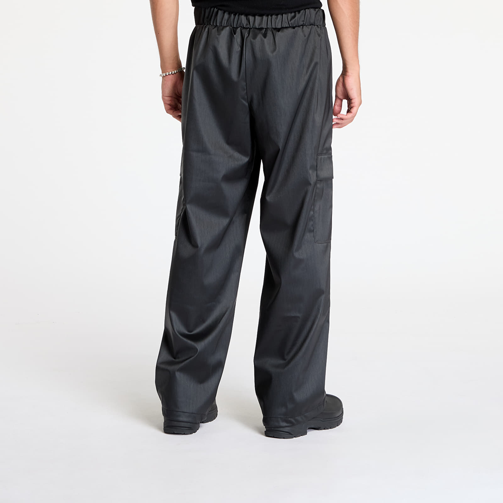 Teksad ja püksid Rains Cargo Rain Pants Wide W3 UNISEX Black Grain