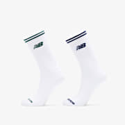 New Balance Running Stripe Midcalf Socks 2-Pack White