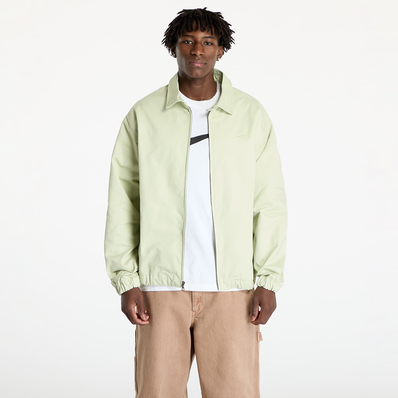 Men's jackets Nike Life Men's Woven Harrington Jacket Olive Aura/ Olive Aura