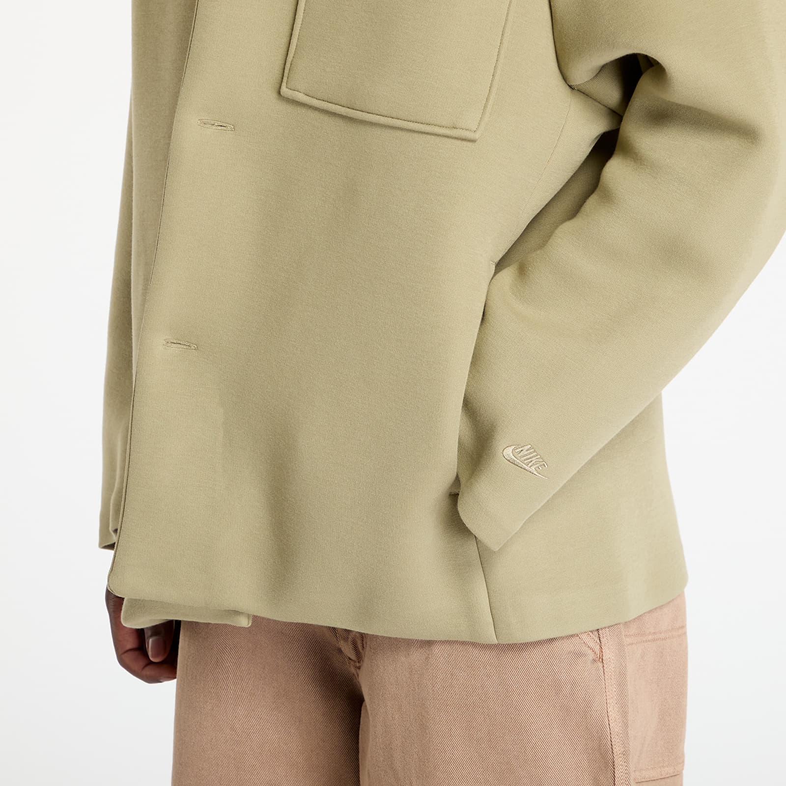 Jachete pentru bărbați Nike Tech Fleece Shacket Neutral Olive/ Neutral Olive