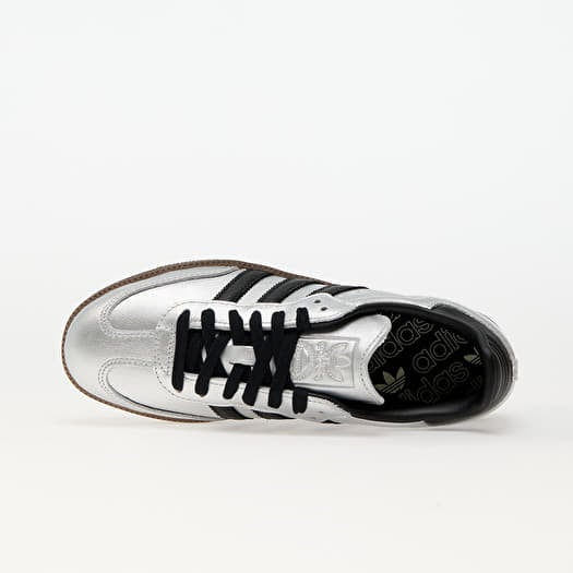 靴 adidas Originals Women's Samba OG Silver Adidas Women's Samba OG Silver Metallic/Cloud White/Core