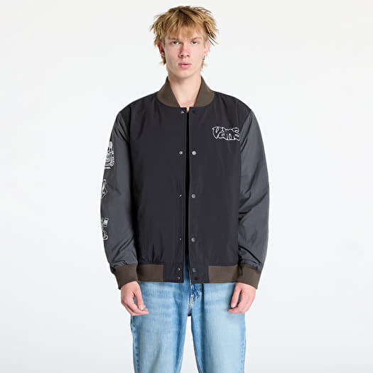 Bunda Vans Crazy Eddy Baseball Jacket Black/ Asphalt