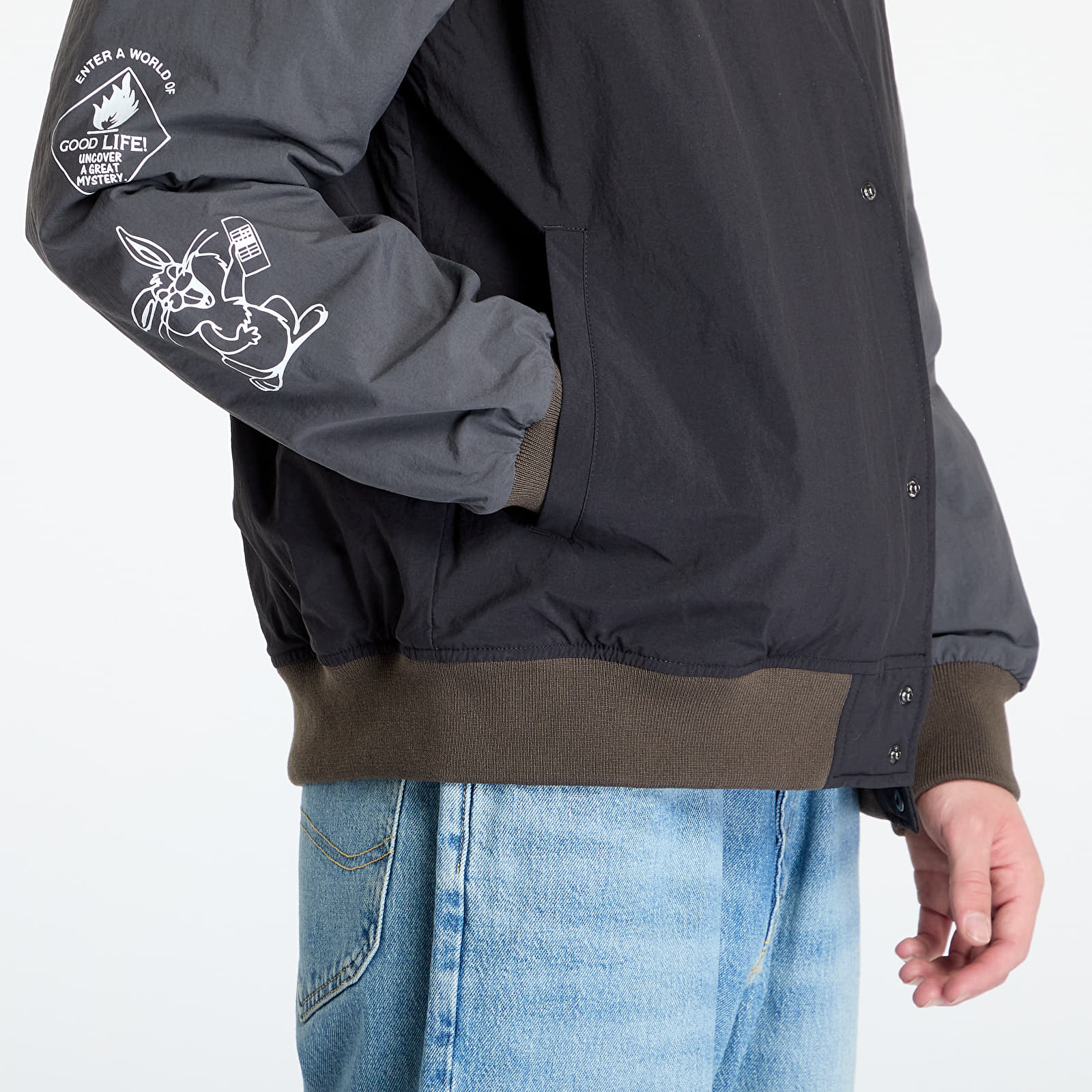 Μπουφάν Vans Crazy Eddy Baseball Jacket Black/ Asphalt