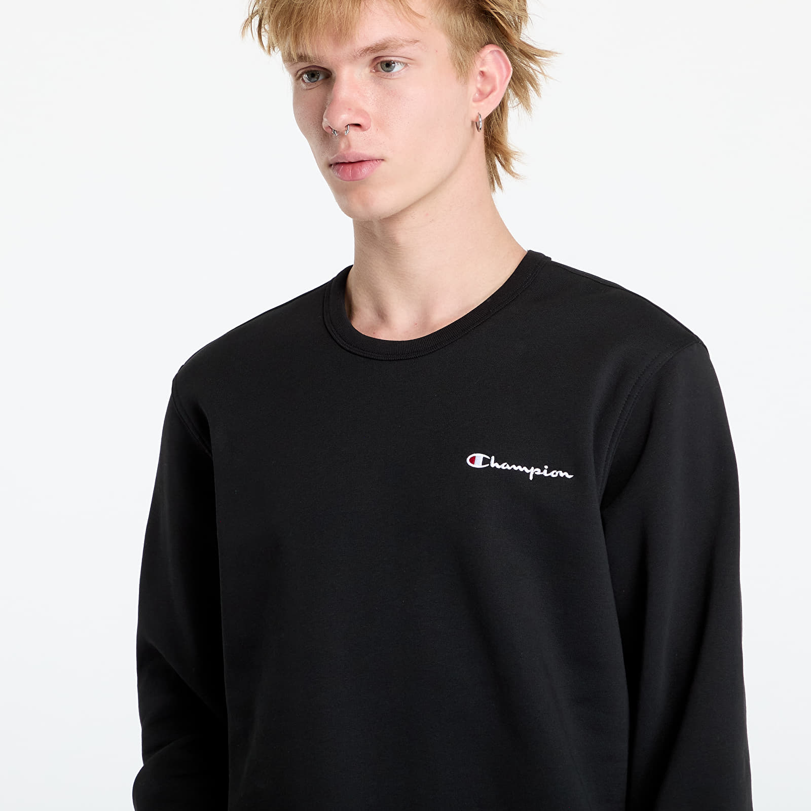 Mikine Champion Crewneck Sweatshirt Black