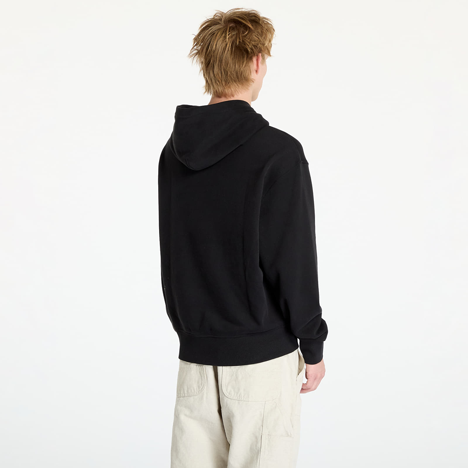 Мъжки потници Calvin Klein Jeans Embroidered Box Hoodie Black