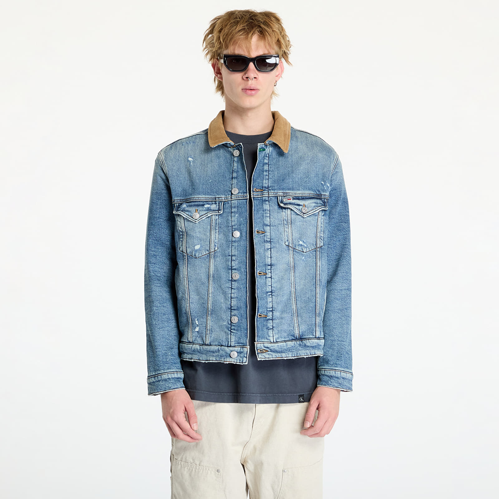 Men's jackets Tommy Jeans Ryan Teddy Regular Trucker Jacket Denim