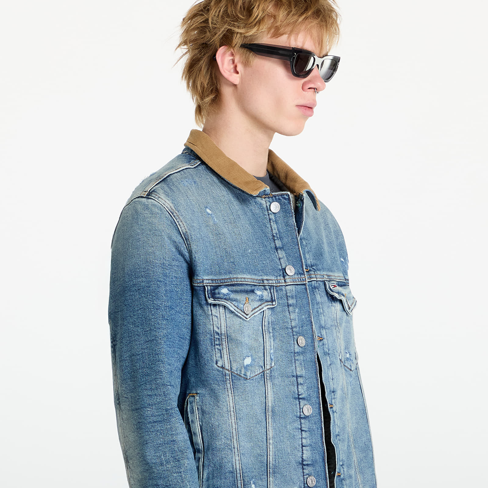 Jacheta Tommy Jeans Ryan Teddy Regular Trucker Jacket Denim - 1 | YEO