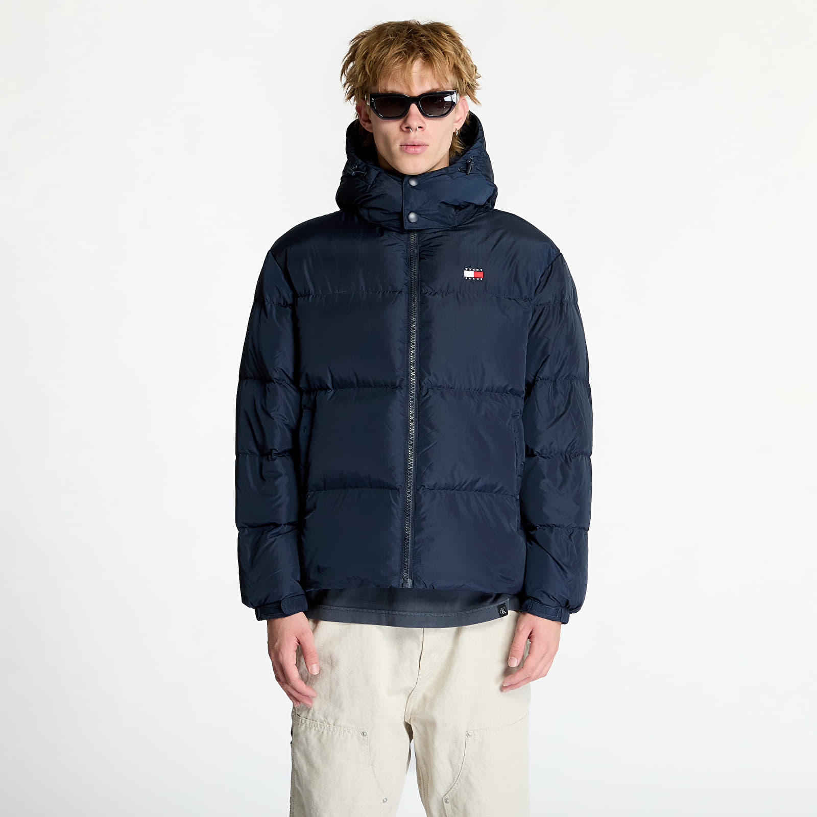 Herrenjacken Tommy Jeans Flag Back Alaska Puffer Jacket Blue