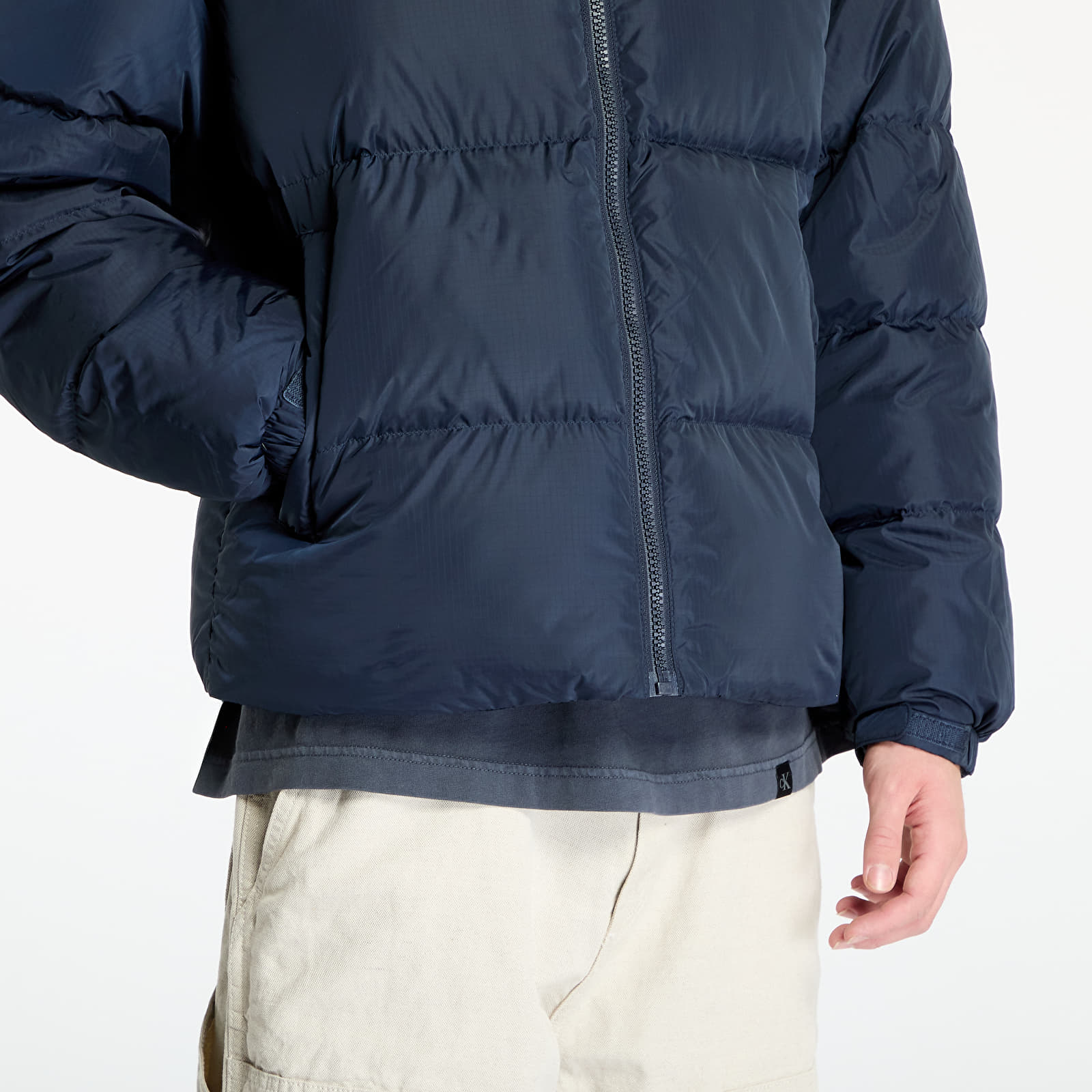 Jachete pentru bărbați Tommy Jeans Flag Back Alaska Puffer Jacket Blue