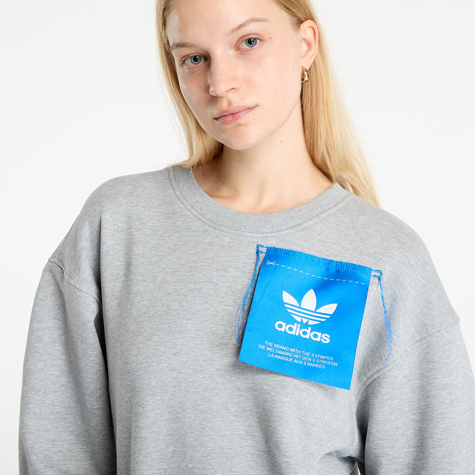 Hanorac adidas x KSENIASCHNEIDER Label Sweashirt Medium Grey Heather - 1 | YEO