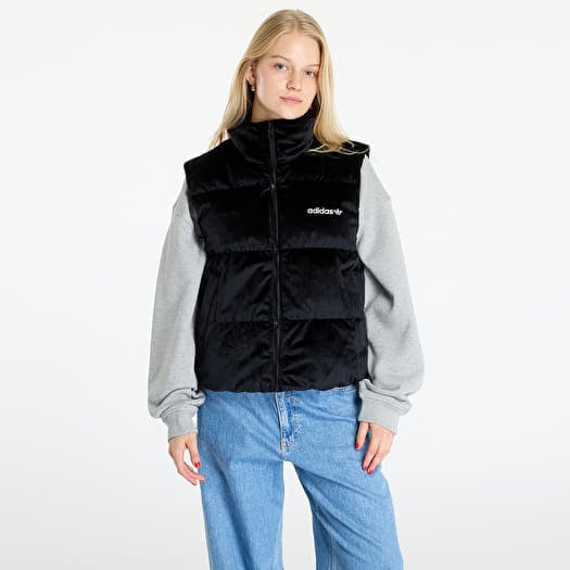 Women s jackets adidas Velvet Vest Black Queens