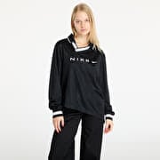 Nike Sportswear Collection Women's Dri-FIT Jacquard Long-Sleeve Jersey Top Black/ Lt Iron Ore/ White