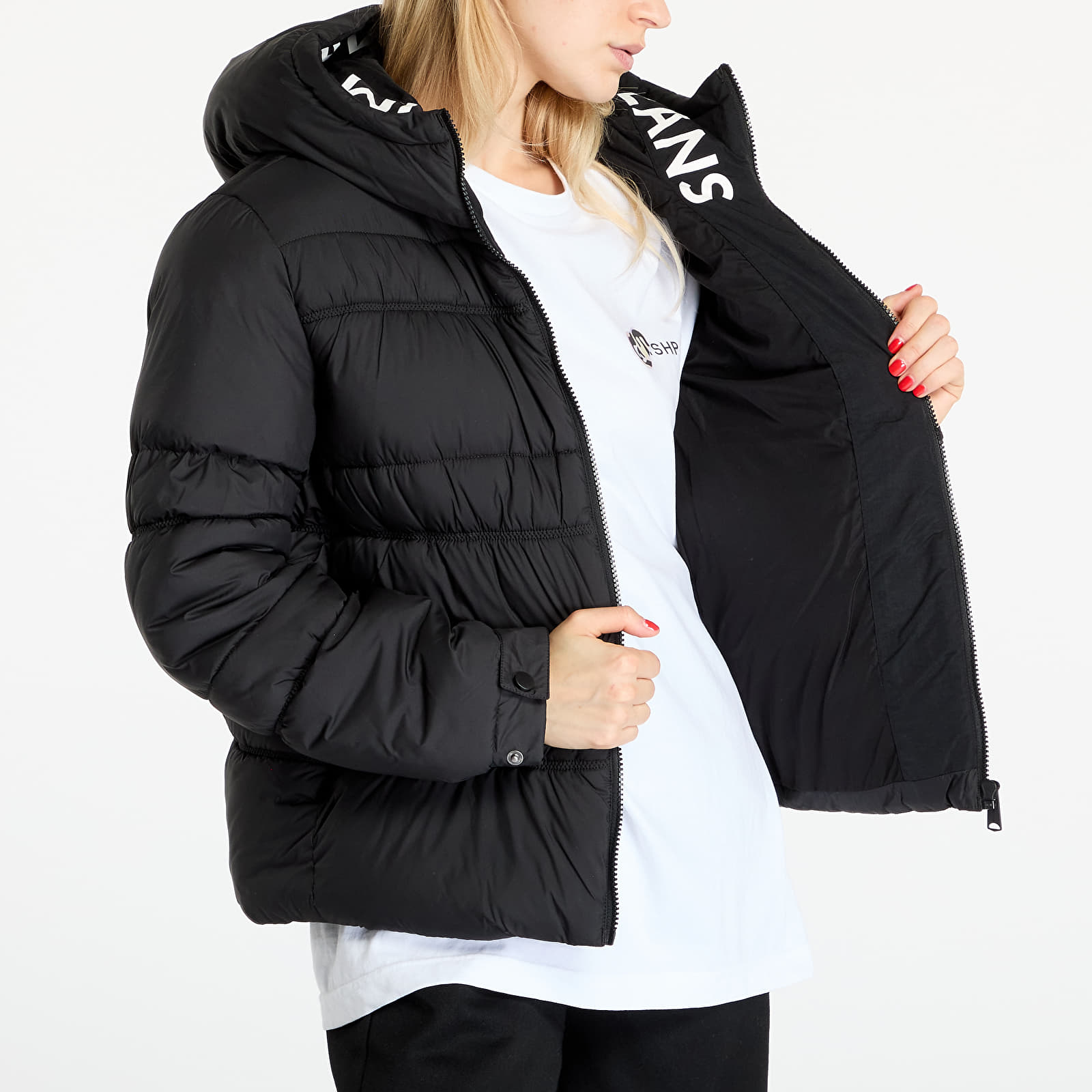 Γυναικεία σακάκια Tommy Jeans Quilt Rouch Tape Jacket Black