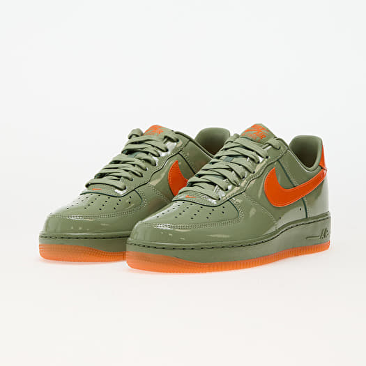 Men s sneakers and shoes Nike Air Force 1 07 Prm Oil Green Safety Orange Platinum Tint Queens