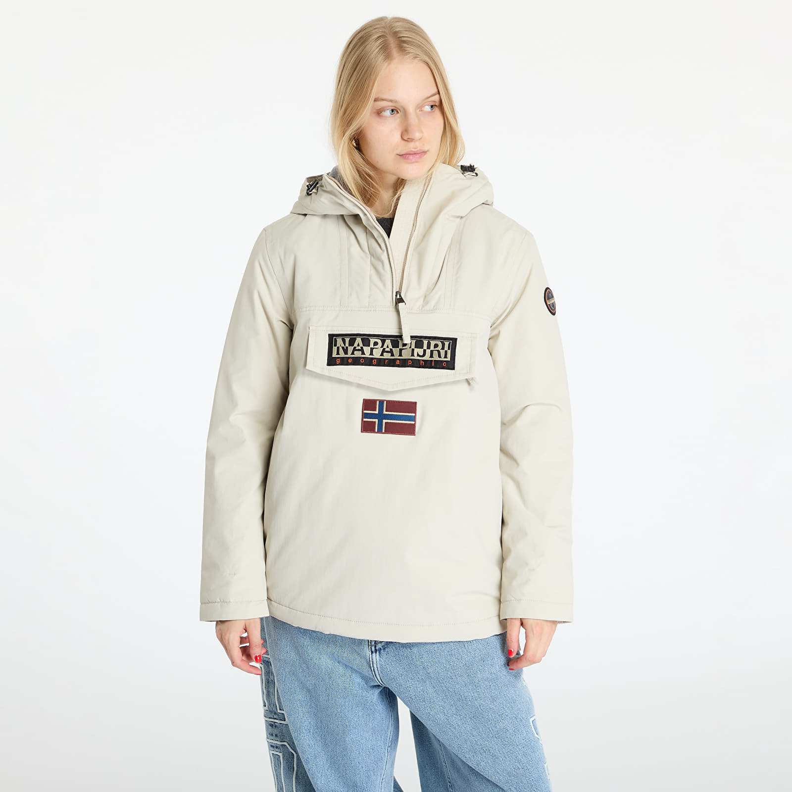 Jacken Napapijri Rainforest W Wint 5 Beige/ Silver