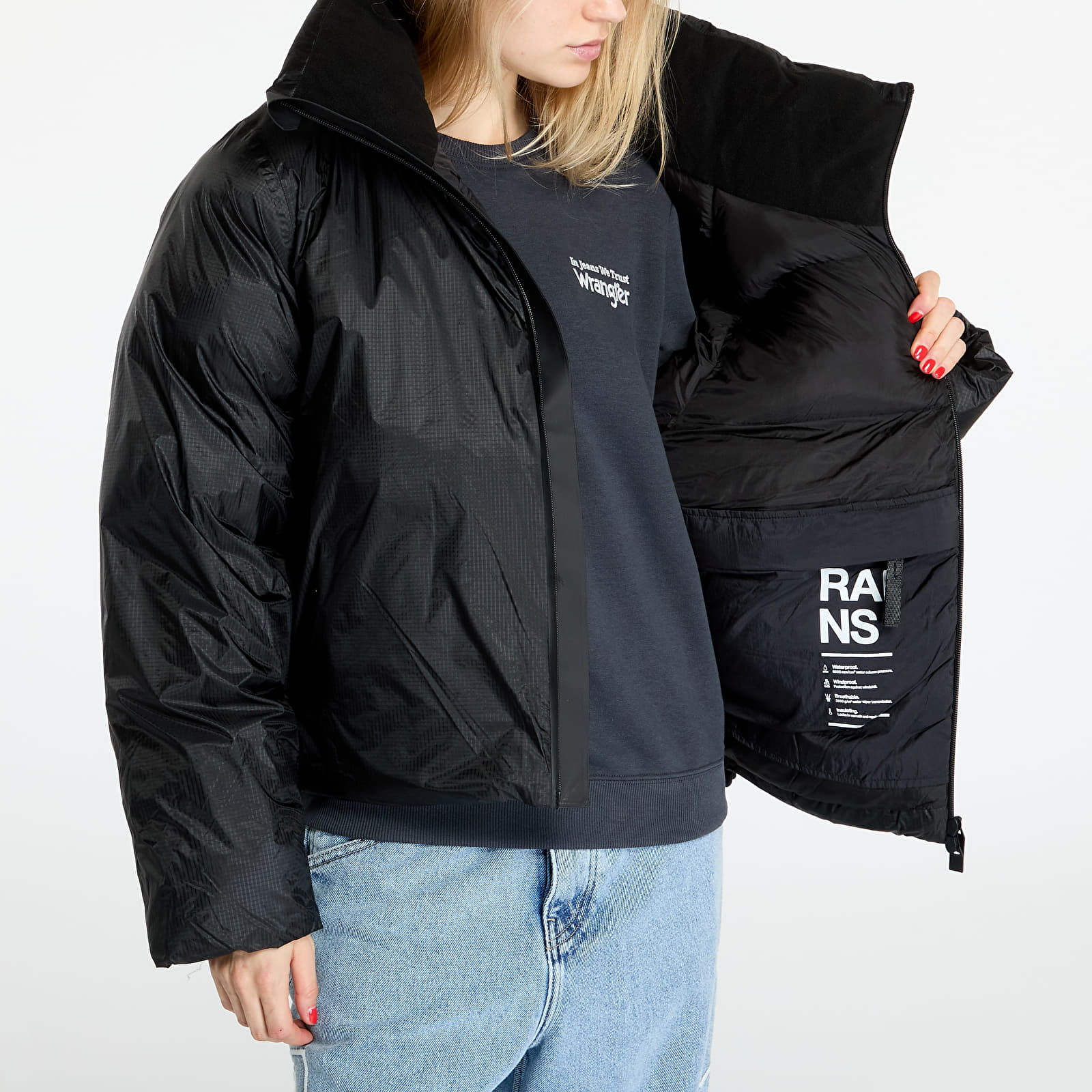 Jakne Rains Kevo Short Puffer Jacket W4T3 UNISEX Black