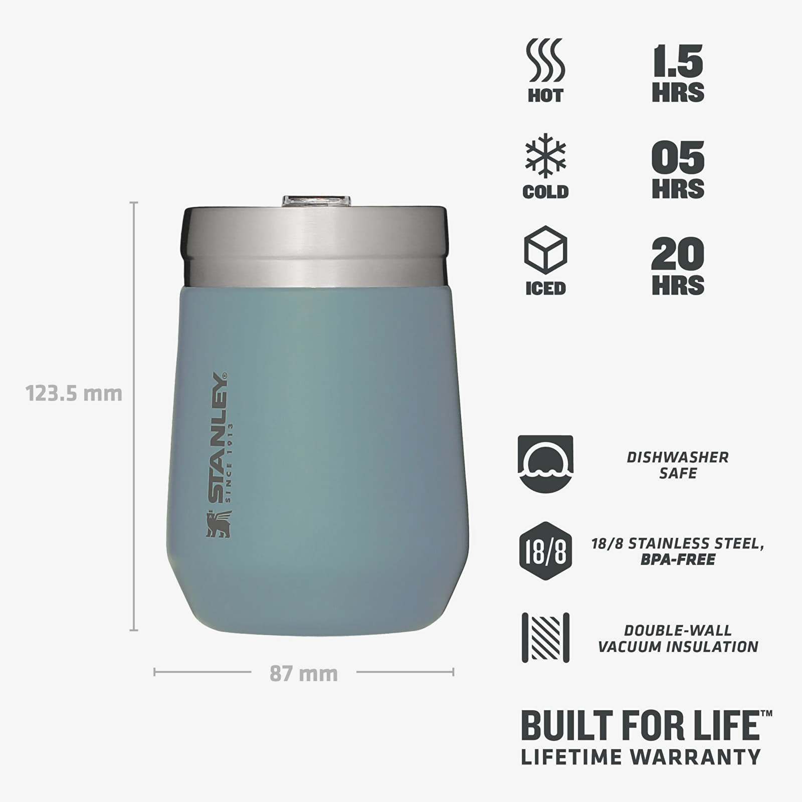Citi aksesuāri STANLEY Adventure The Everyday GO Tumbler 290 ml Shale