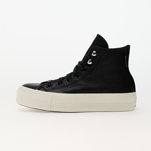 Converse Chuck Taylor All Star Lift Platform Water Repellent Leather Black/ Black/ Egret