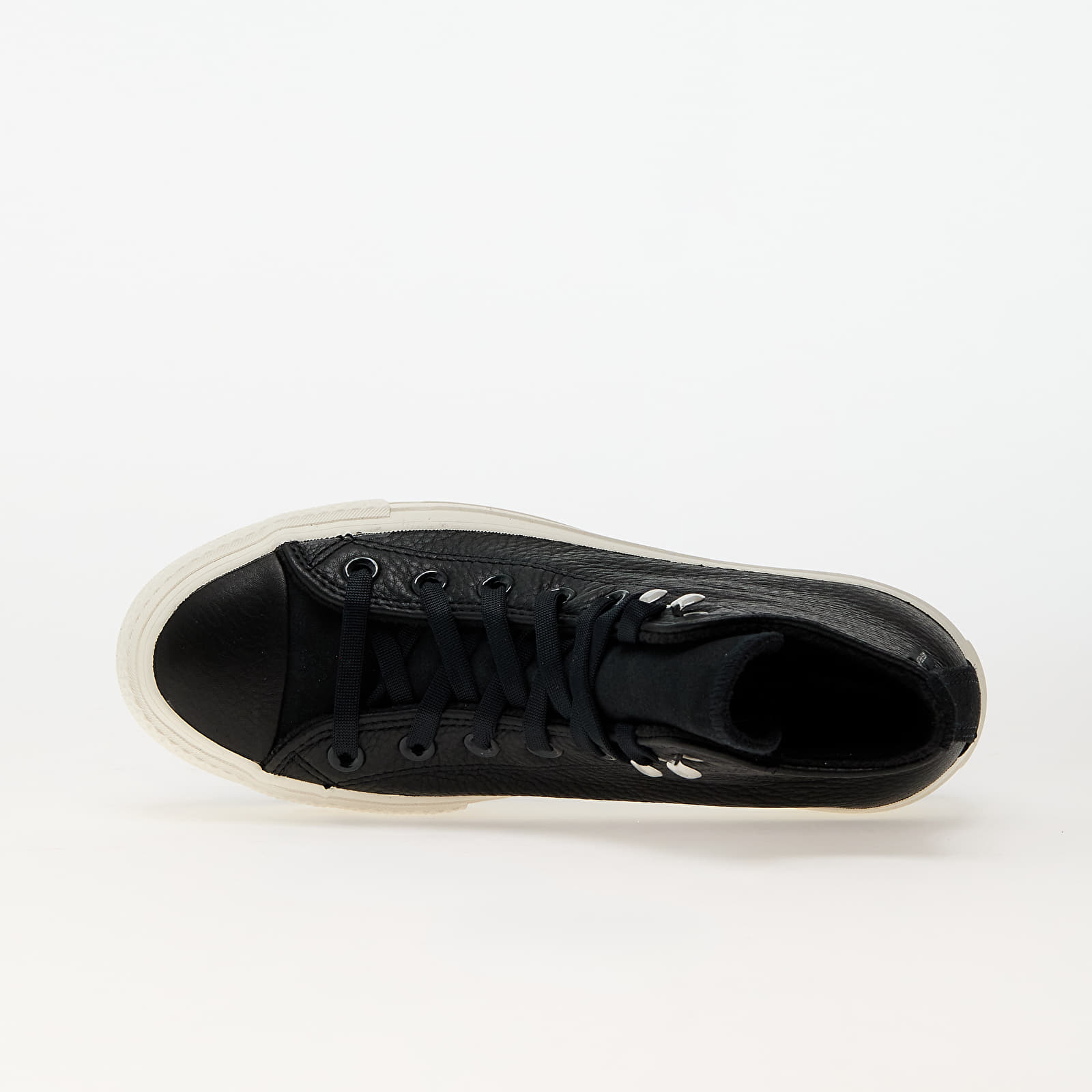 Women's sneakers and shoes Converse Chuck Taylor All Star Lift Platform Water Repellent Leather Black/ Black/ Egret