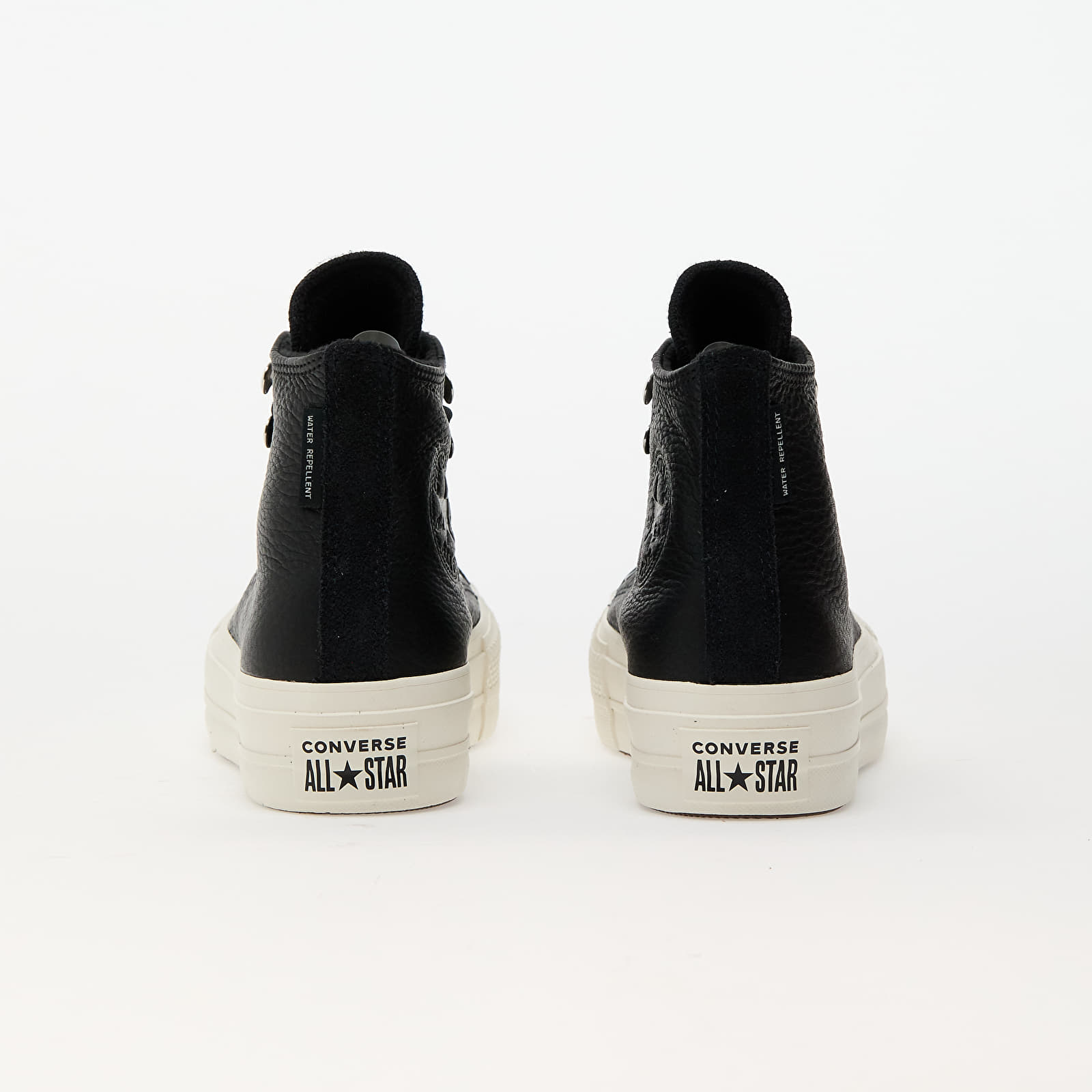 Women's sneakers and shoes Converse Chuck Taylor All Star Lift Platform Water Repellent Leather Black/ Black/ Egret