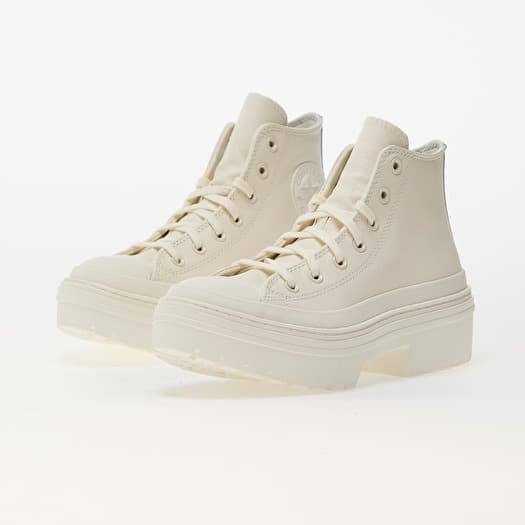 Women s sneakers and shoes Converse Chuck Taylor All Star Lugged Heel Leather Platform Egret Egret Egret Queens