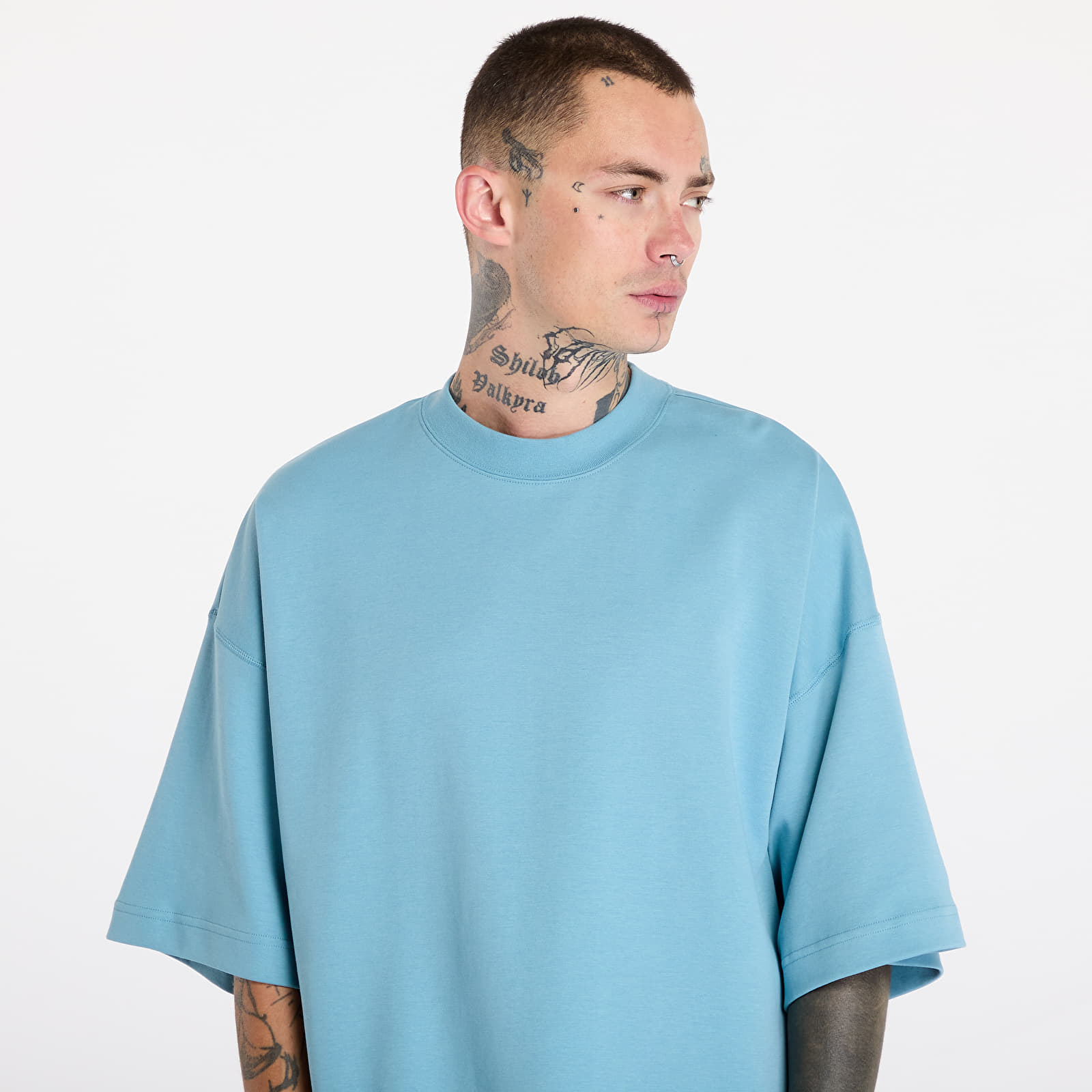 Men's T-shirts Nike Tech Fleece Shortsleeve Top Denim Turquoise/Denim Turquoise