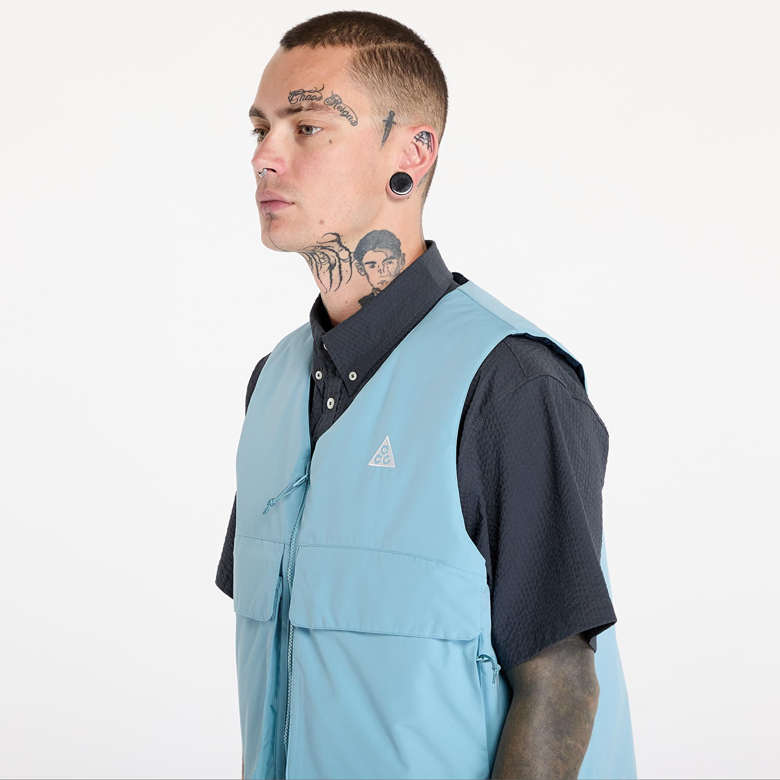 Herren-Westen Nike ACG "Skull Peak" PrimaLoft® Reversible Vest Denim Turquoise/ Armory Navy/ Summit White