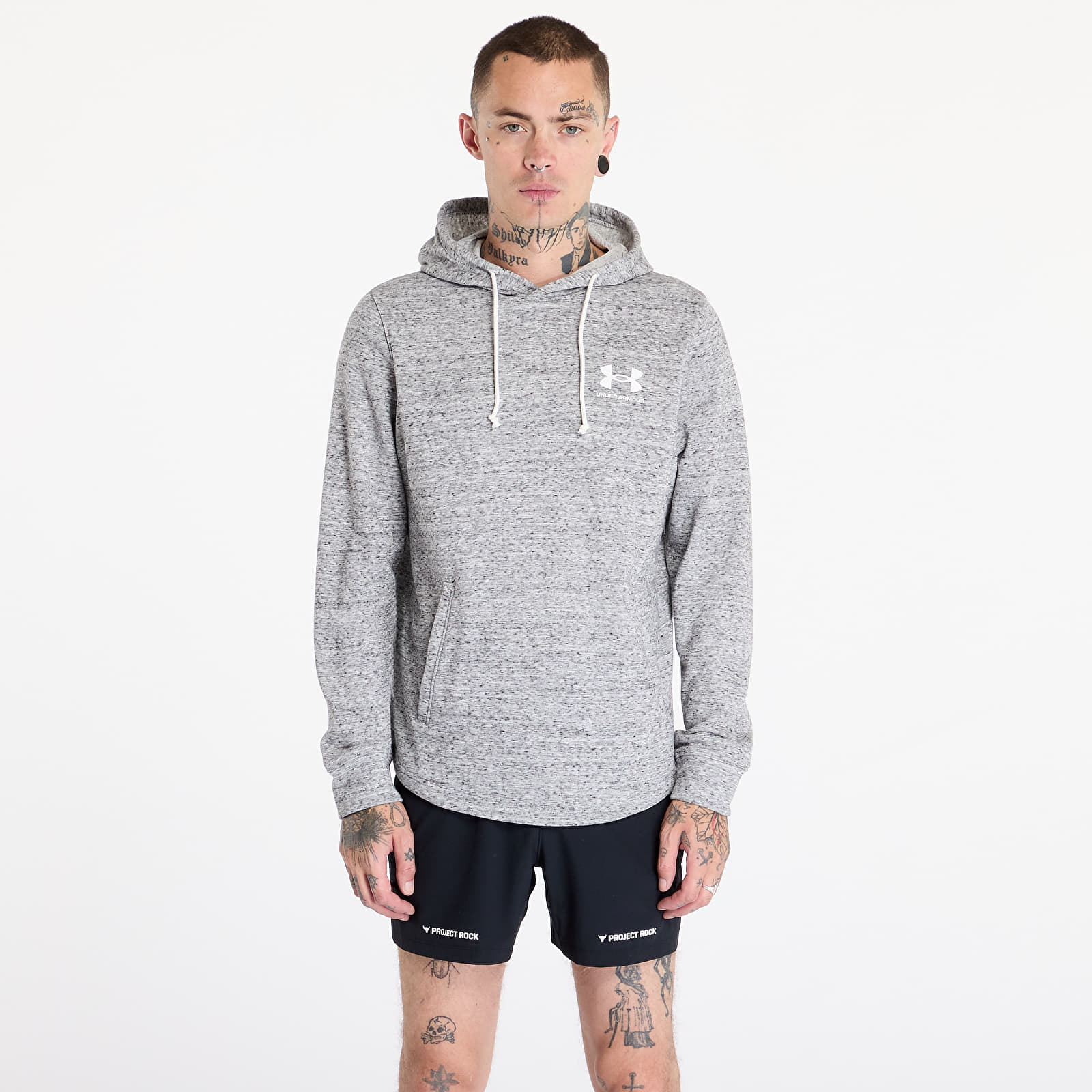 Мужские худи Under Armour Rival Terry LC HD-WHT Onyx White/ Onyx White
