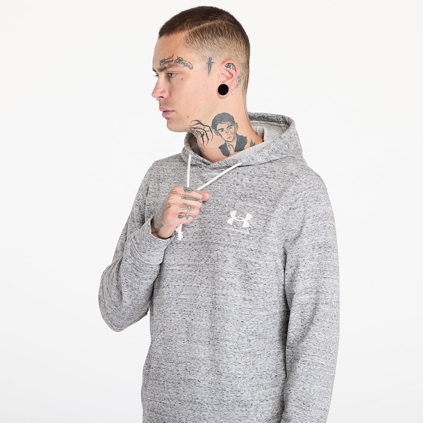 Мужские худи Under Armour Rival Terry LC HD-WHT Onyx White/ Onyx White