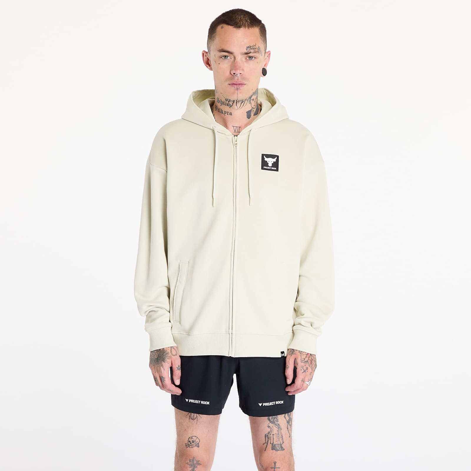 Sweatshirt Under Armour Project Rock Heavyweight Terry Full Zip Sweatshirt Silt/ Black S