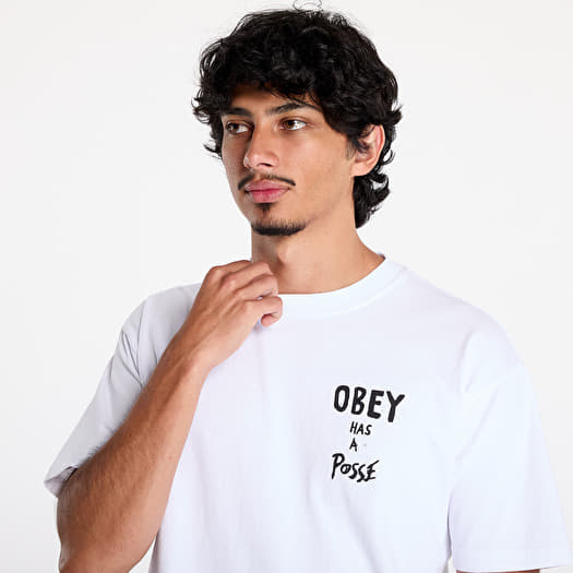 Magliette da uomo OBEY Obey Has A Posse T-Shirt White Queens
