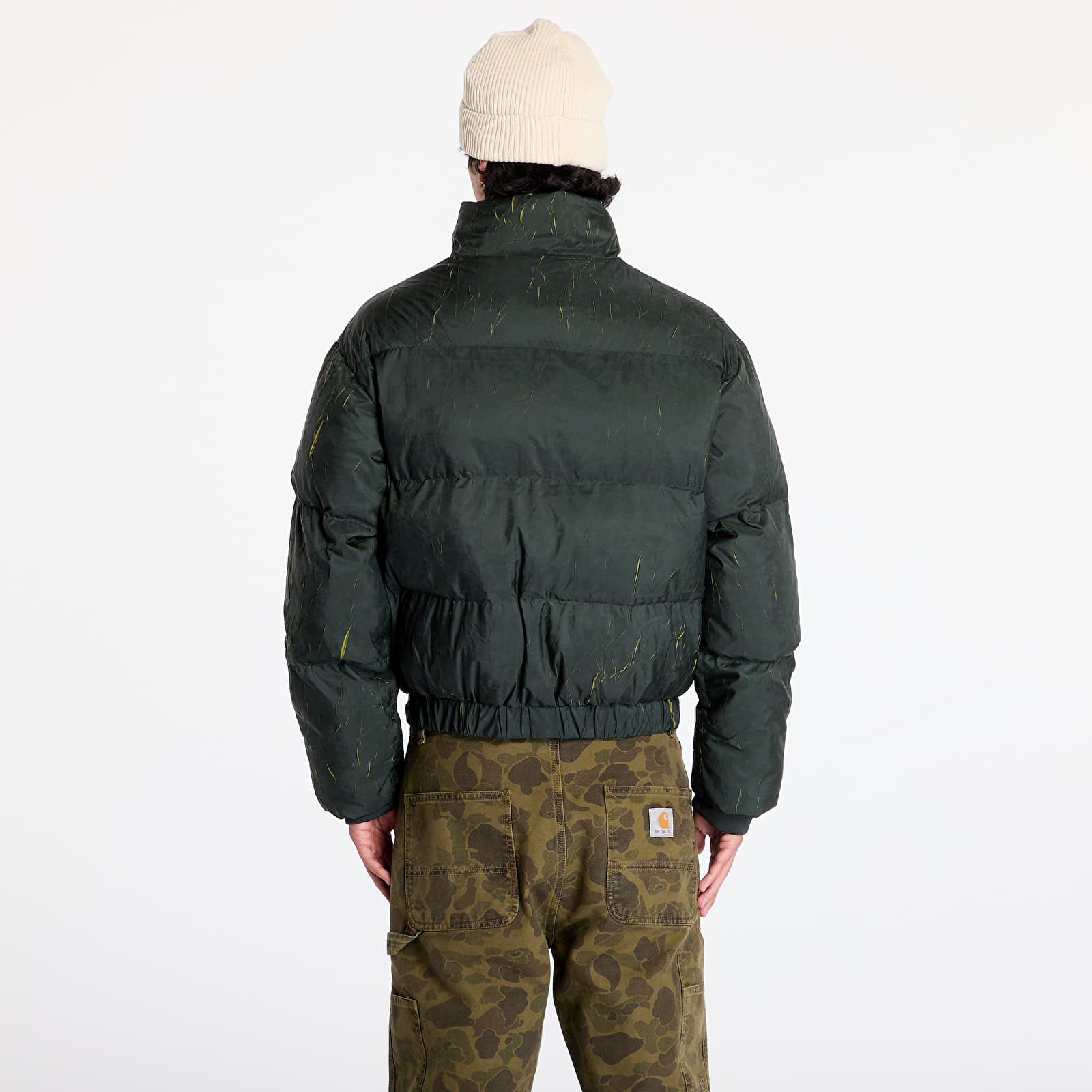 Moške jakne Daily Paper Renako Puffer Jacket Jet Black