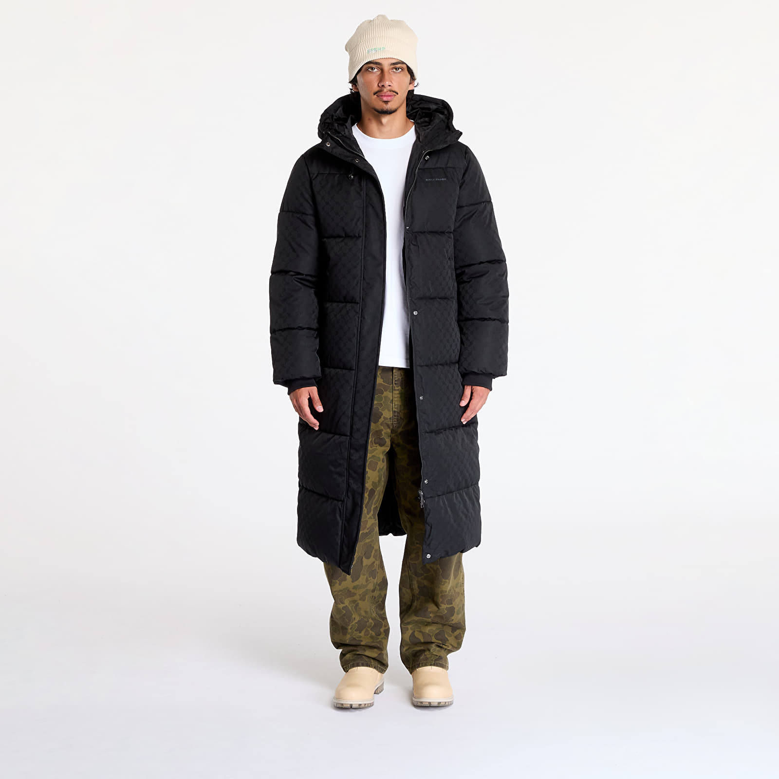 Men's jackets and coats Daily Paper Monogram Puffer Coat Black