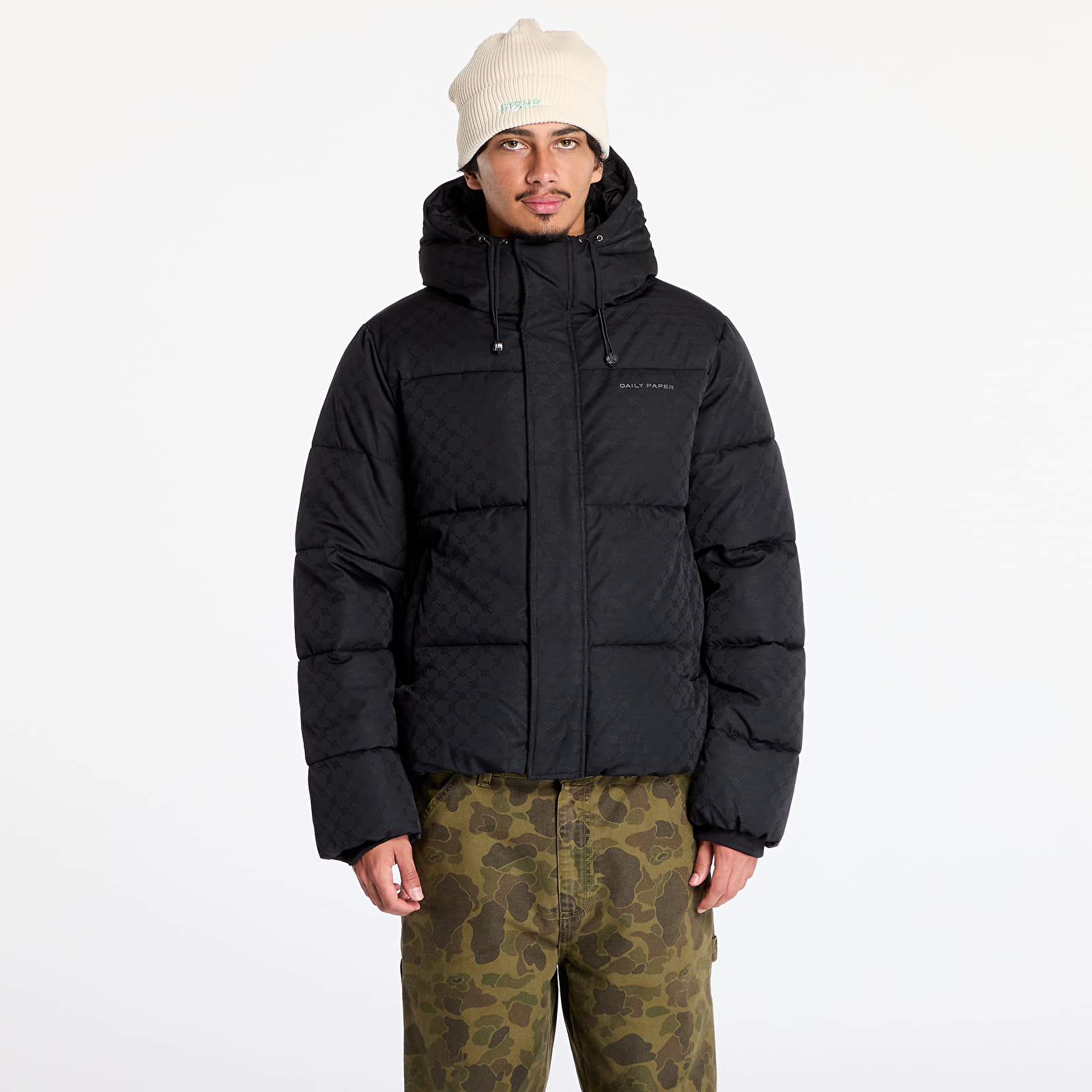 Men's jackets Daily Paper Monogram Puffer Jacket Black
