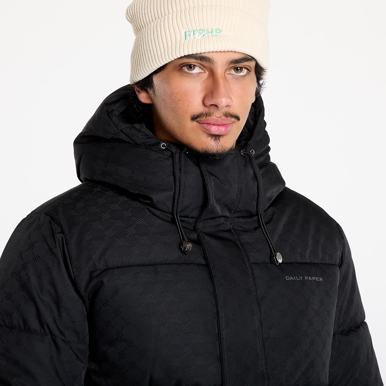 Men's jackets Daily Paper Monogram Puffer Jacket Black