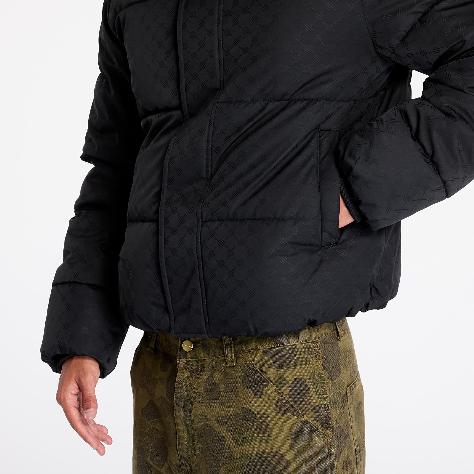 Men's jackets Daily Paper Monogram Puffer Jacket Black