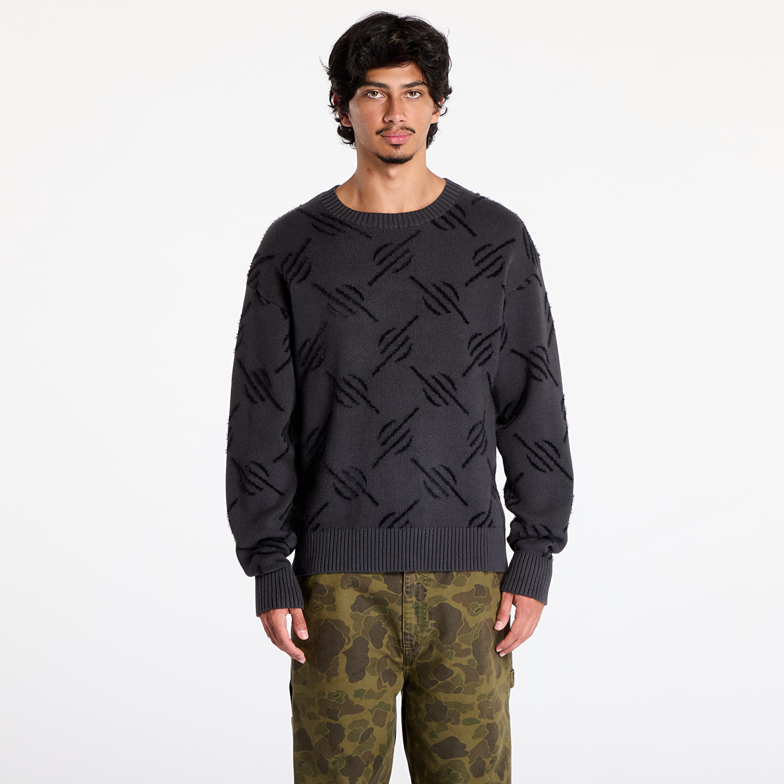 Men's sweaters Daily Paper Tevin Monogram Knit Sweater Black