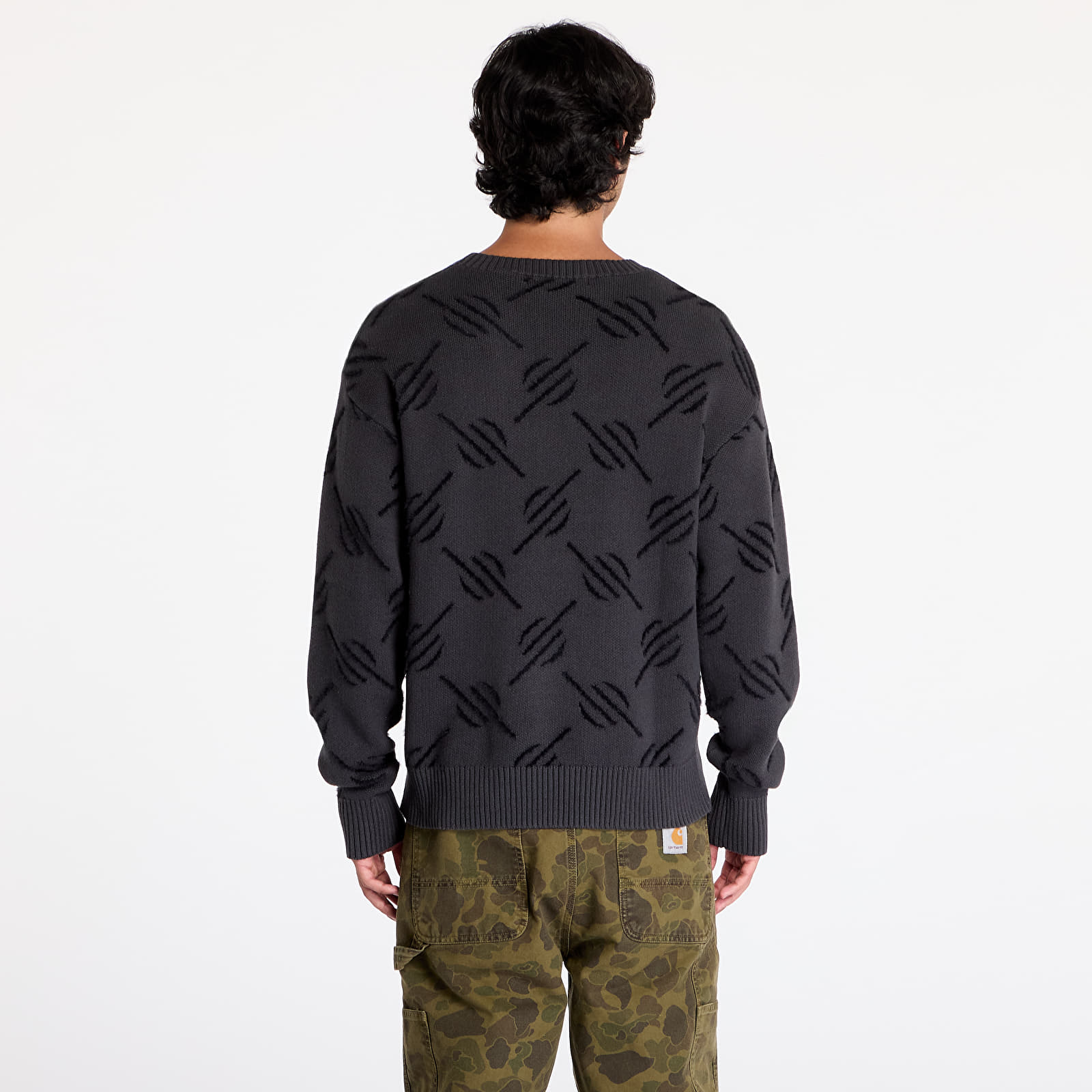 Pánské svetry Daily Paper Tevin Monogram Knit Sweater Black