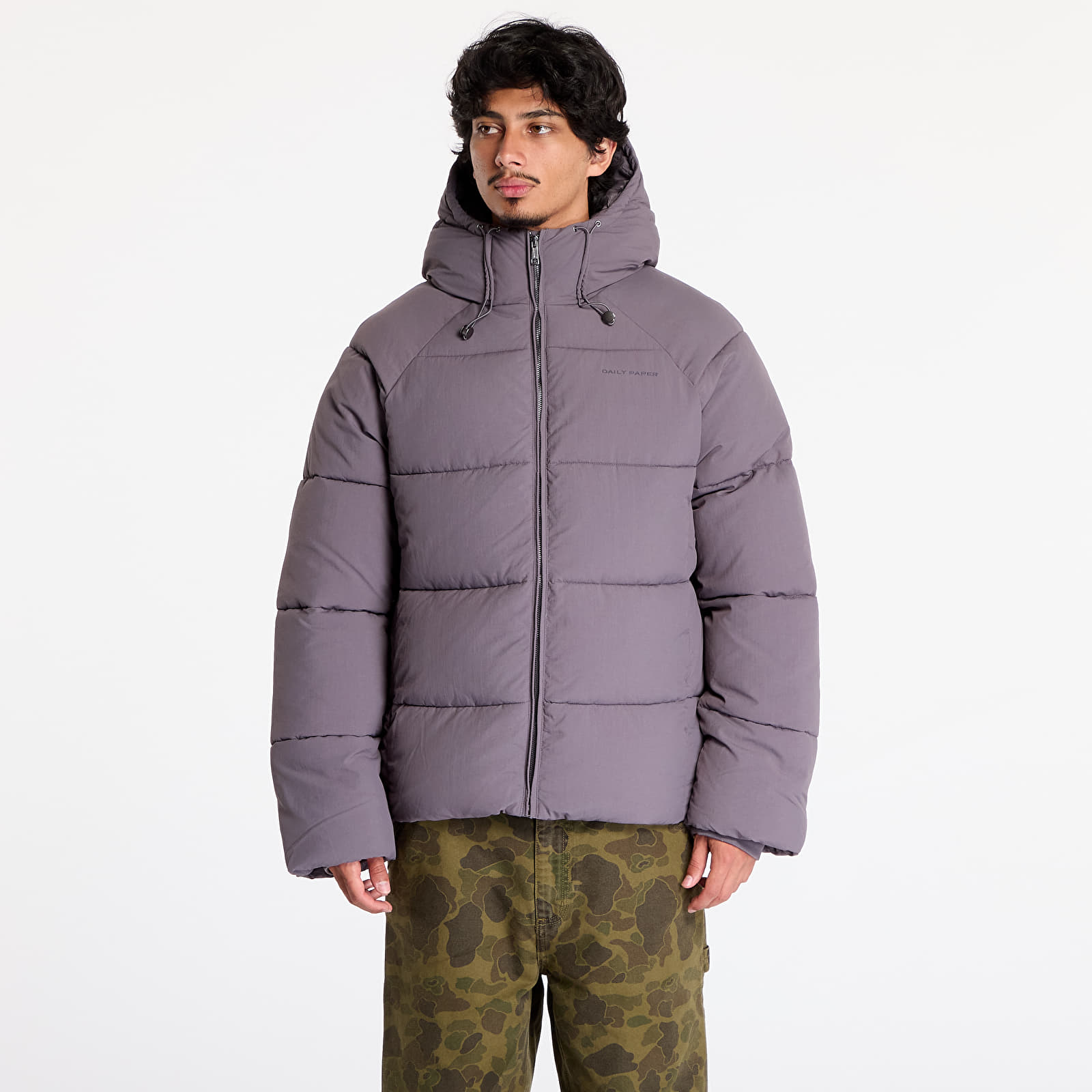 Chaquetas de hombre Daily Paper Relaxed Puffer Rabbit Grey