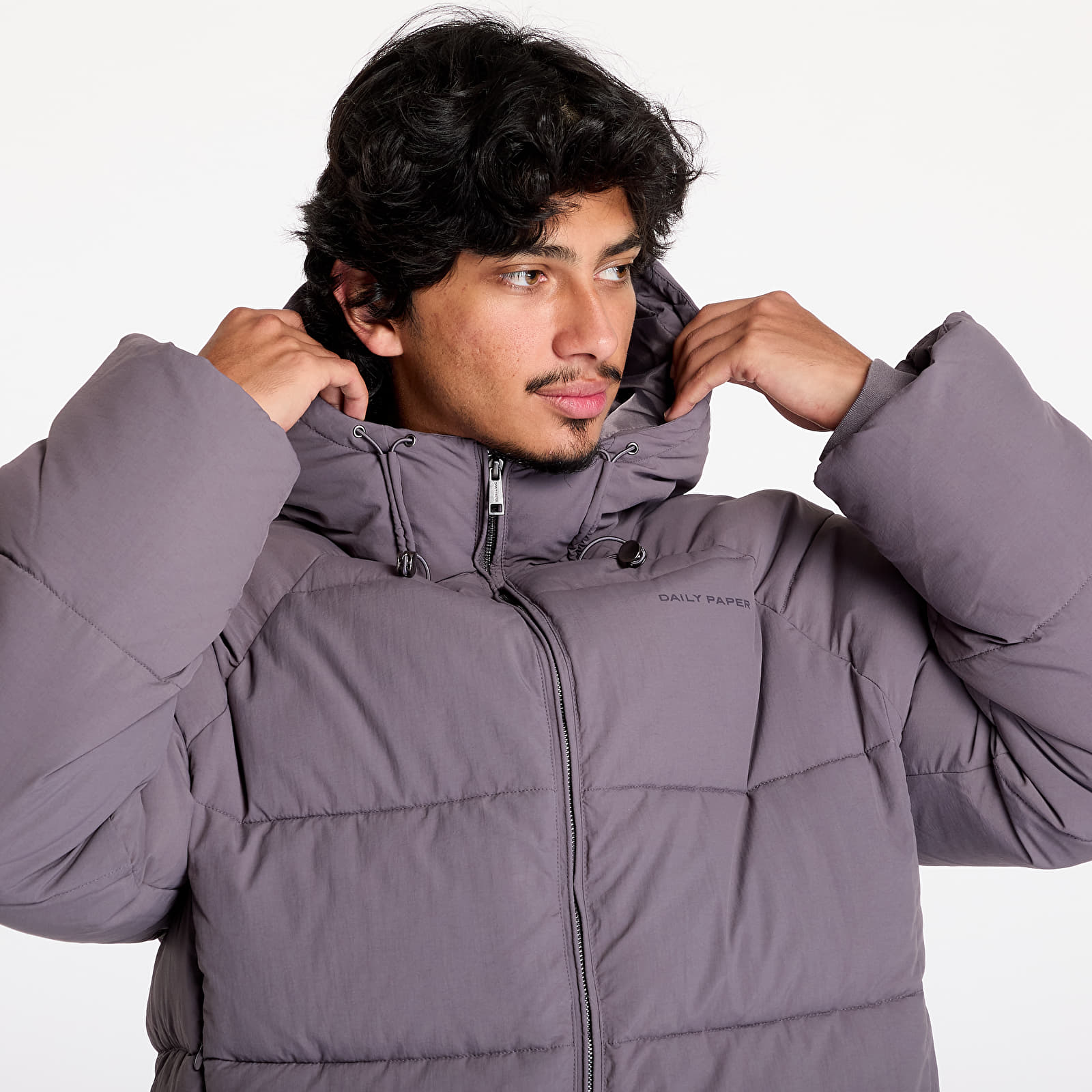 Men's jackets Daily Paper Relaxed Puffer Rabbit Grey